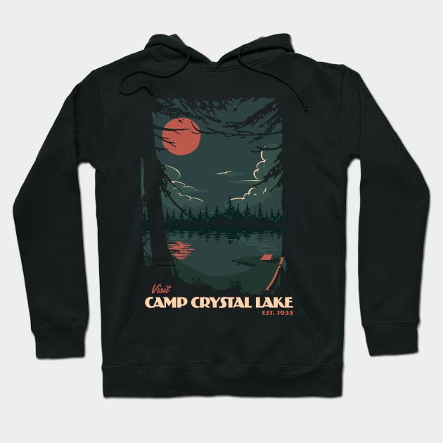 visit camp crystal lake Hoodie by mathiole